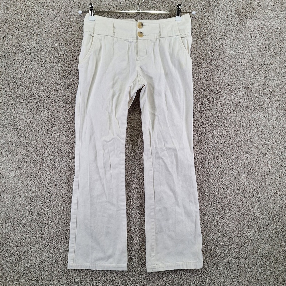 Gap Pants Womens 0 (Fits 29x28.5) Cream Stretch Casual Preppy